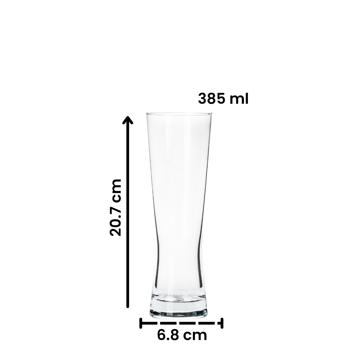 "Monaco 0.3" Juego de 6 Vasos Cerveceros de Vidrio