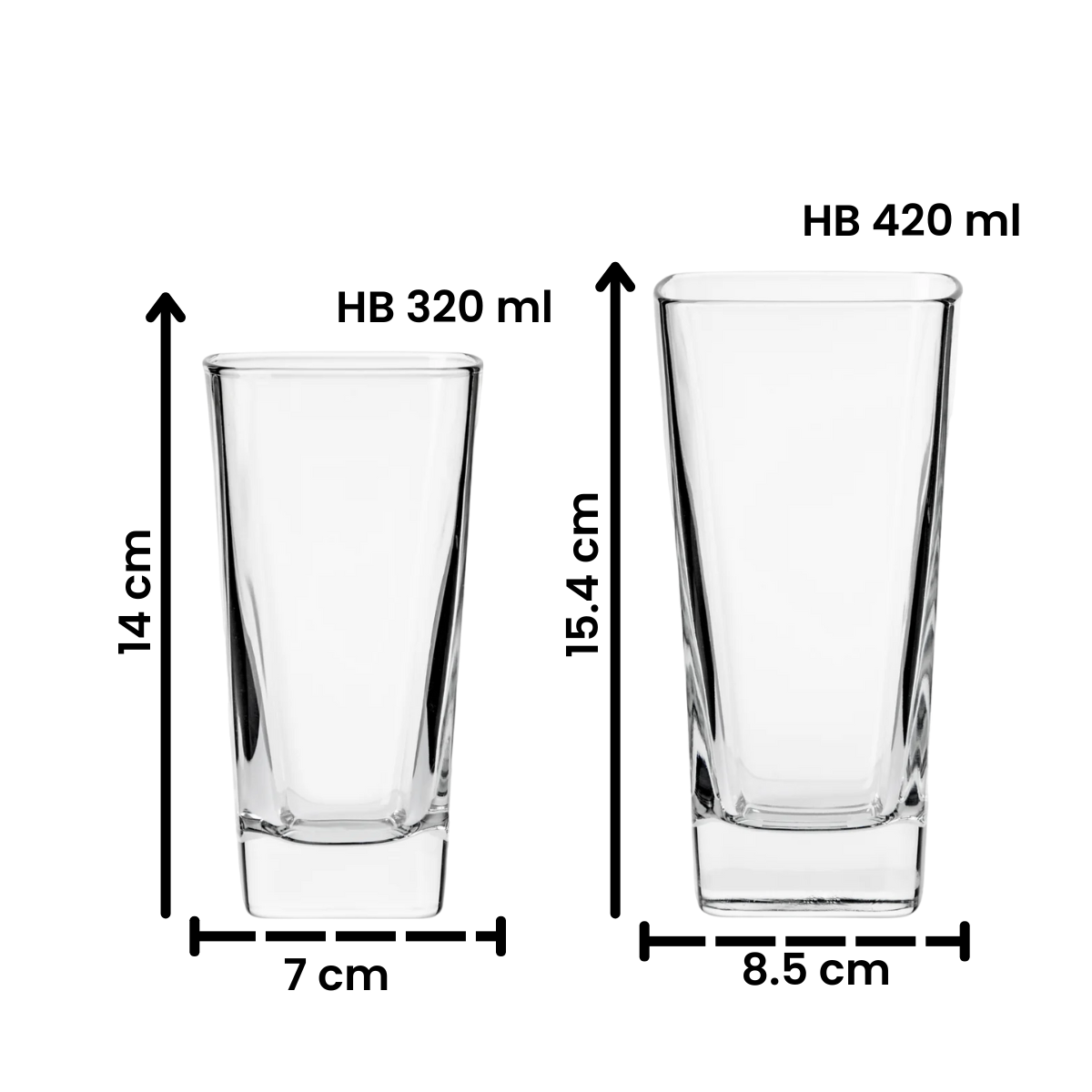 Palladio - Juego de 6 Vasos de Vidrio