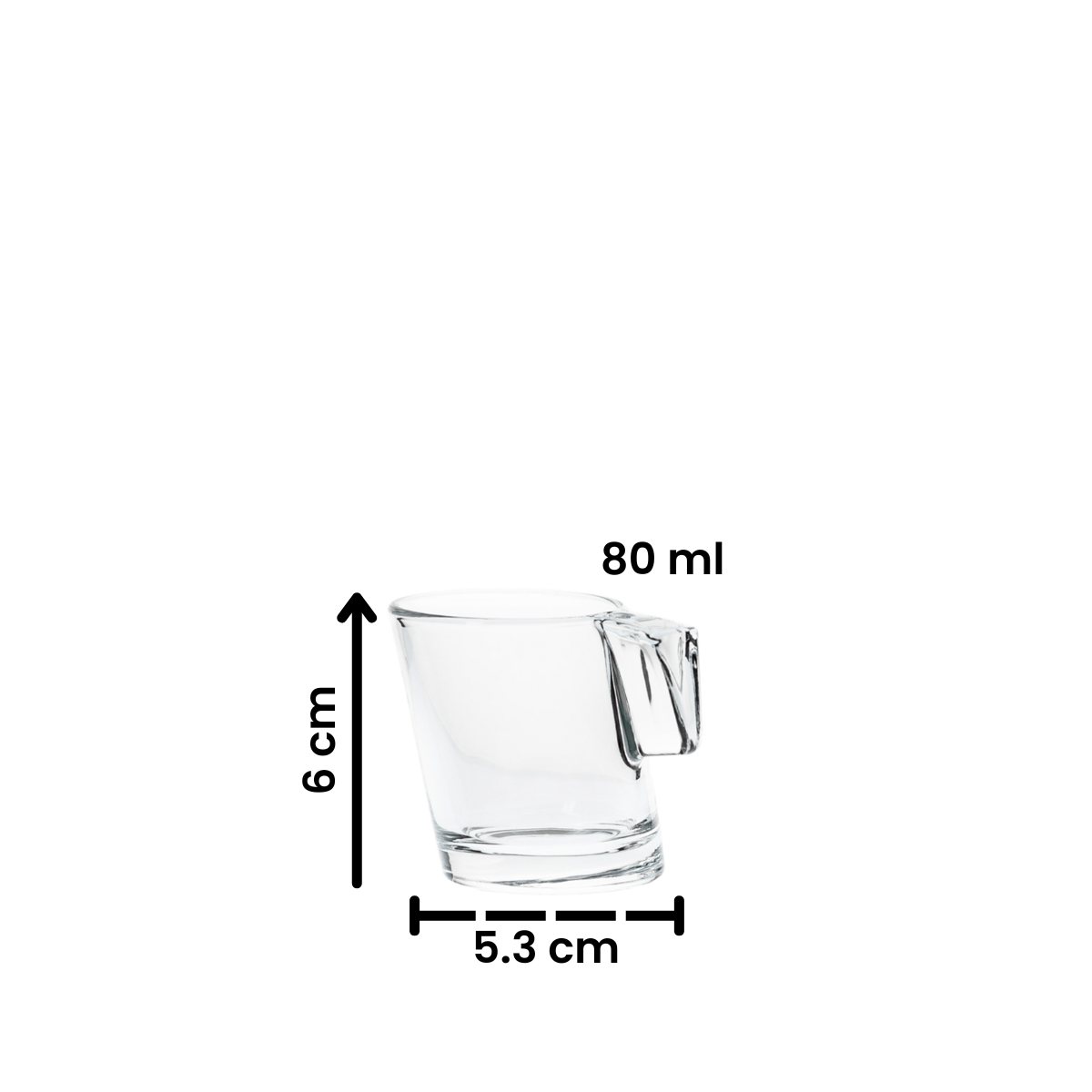 Pisa - Juego De 6 Tazas De Vidrio 80 Ml