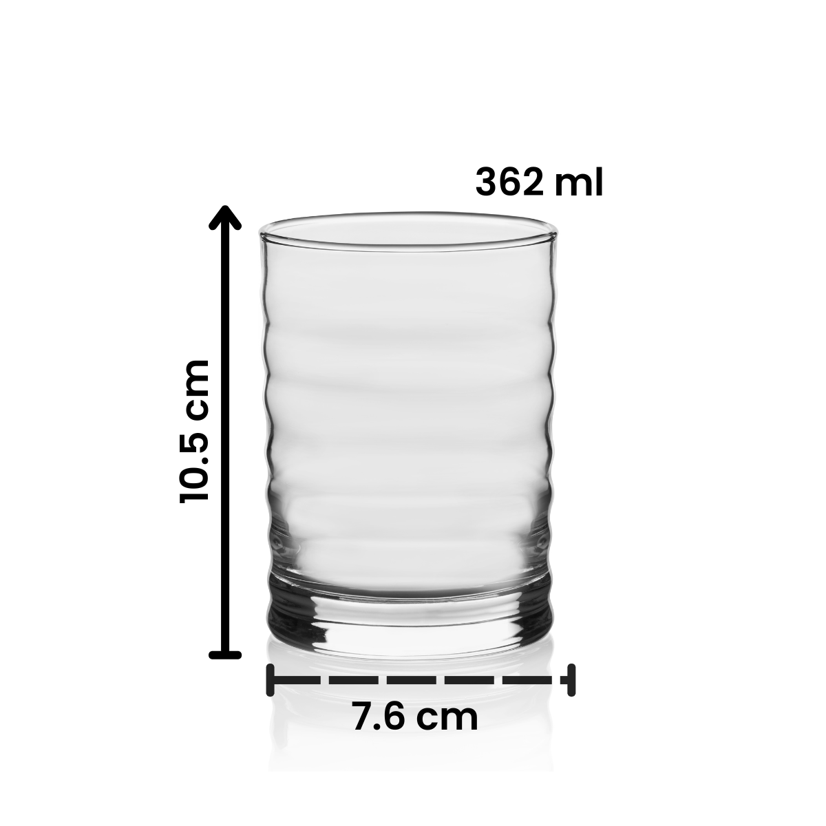 Pueblo - Juego De Vasos De Vidrio 362 ml.