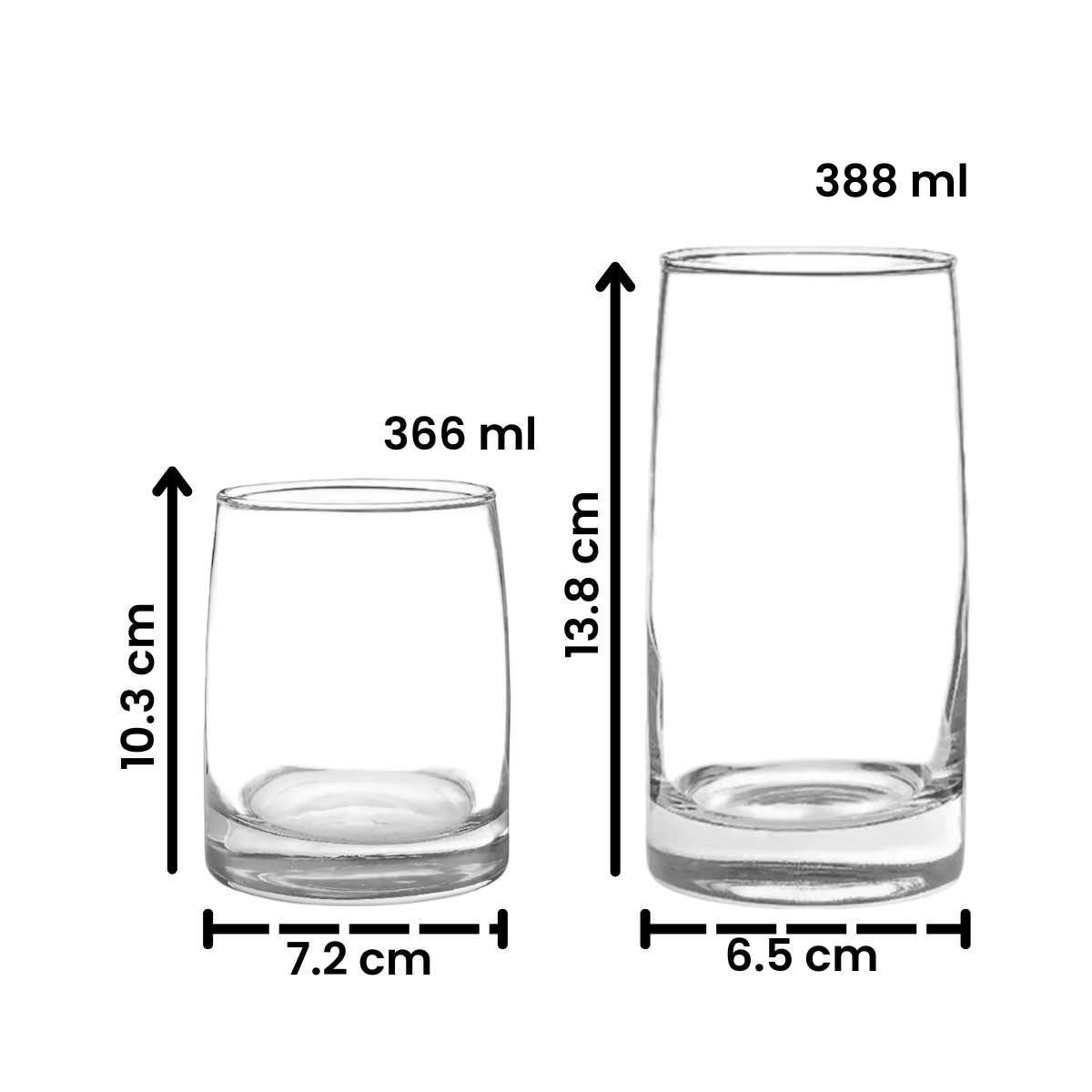 Toledo - Juego De Vasos De Vidrio