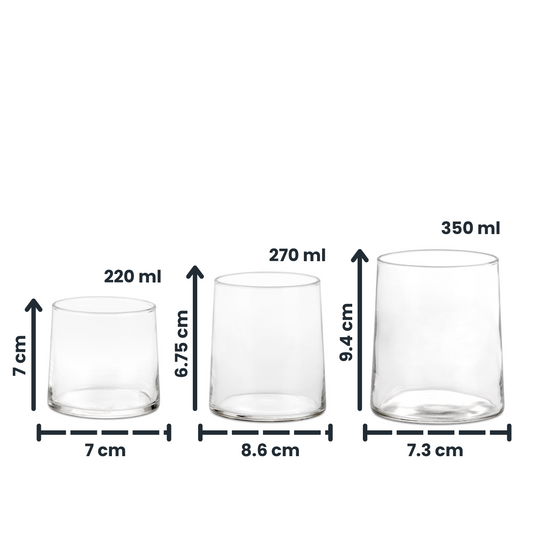 Elixir DOF - Juego de 6 Vasos De Vidrio