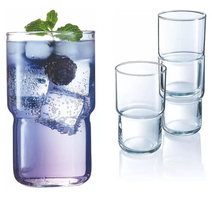 Funambule - Juego De 6 Vasos Apilables De Vidrio De 320 ml