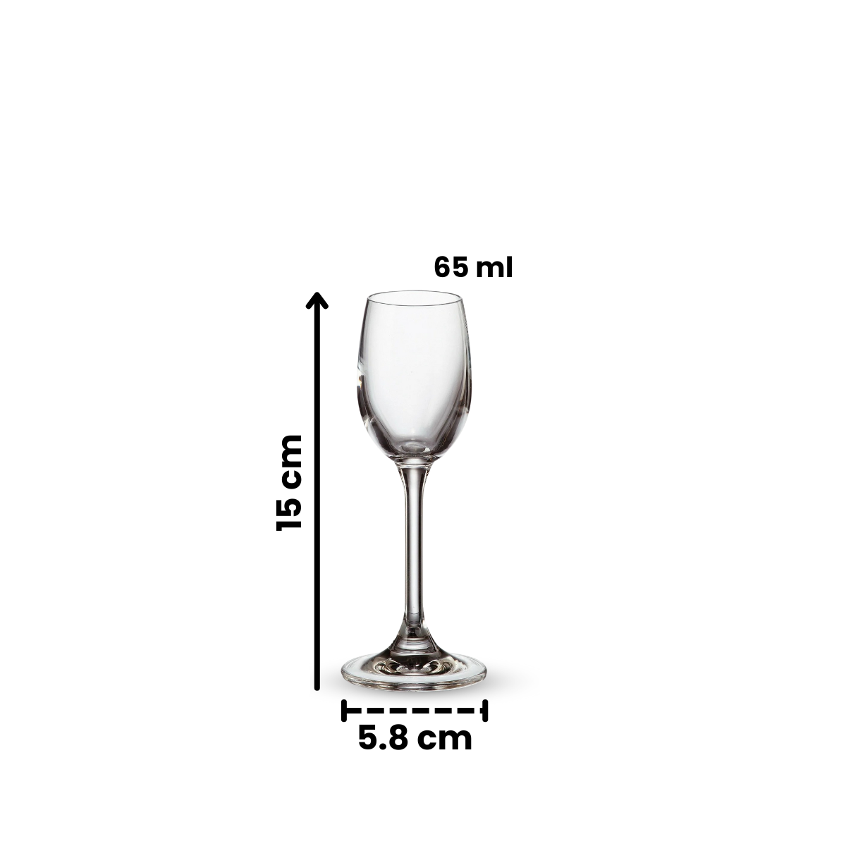 Sylvia - Juego De 6 Copas De Vidrio 65 ml
