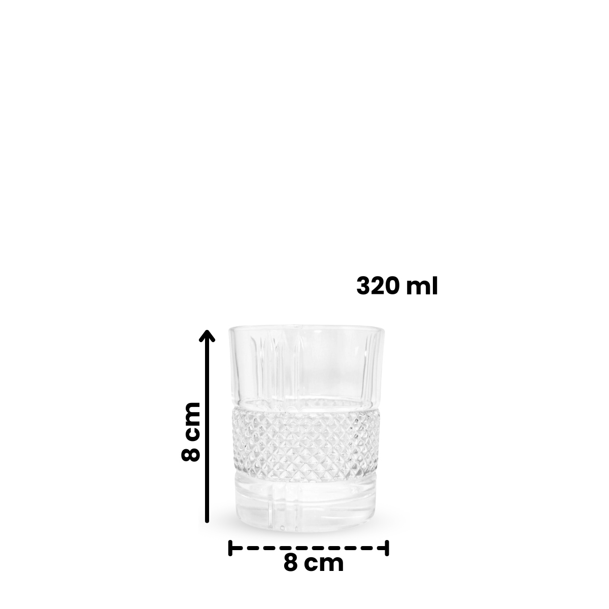 Brooklyn – Juego de Vasos de Vidrio 320 ml de Diseño Refinado