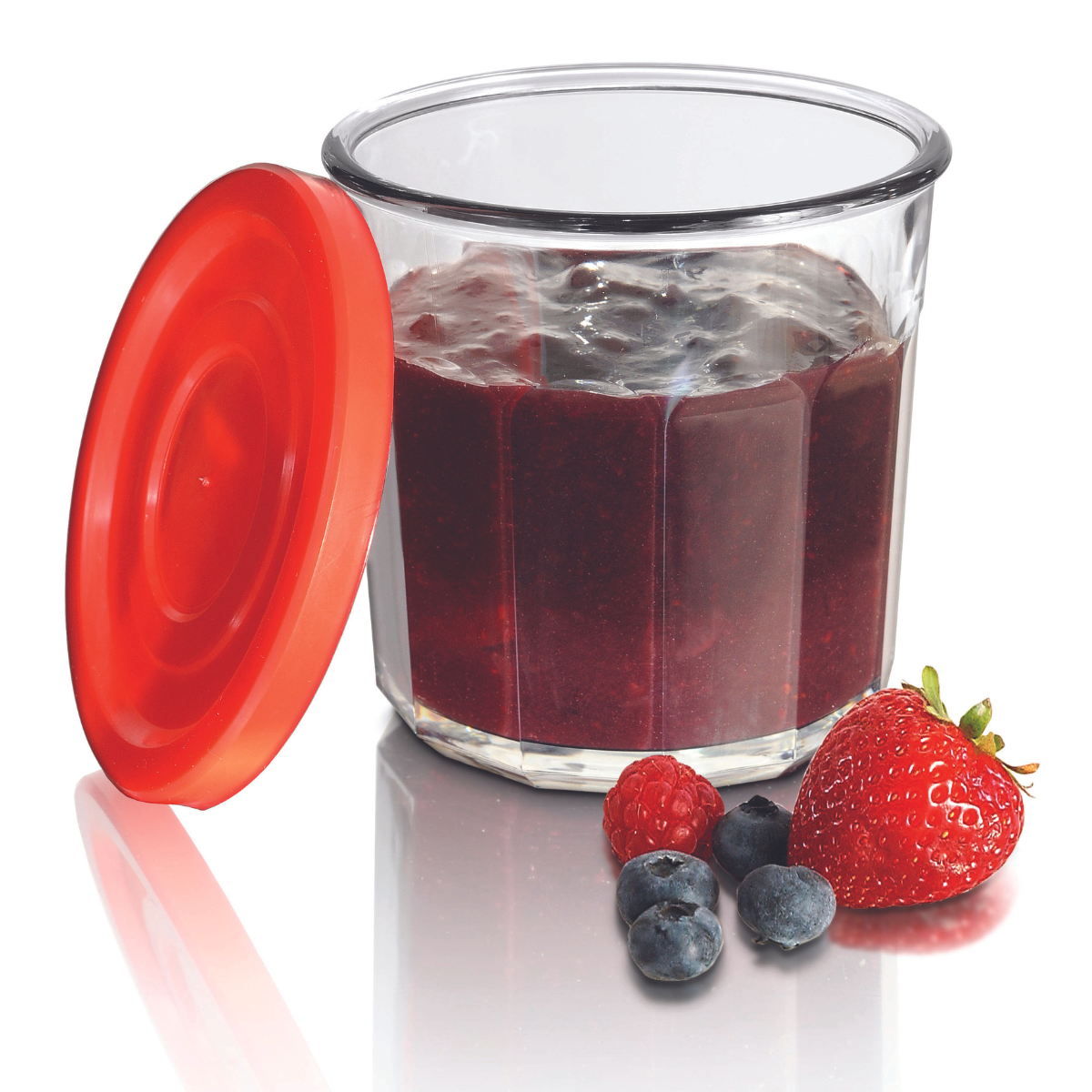 Confiture - Juego de 6 Contenedores de Vidrio con Tapa de 450 ml.