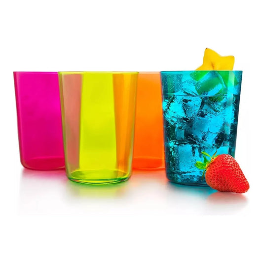 Collins - 4 Vasos de Colores De Vidrio 532 ml