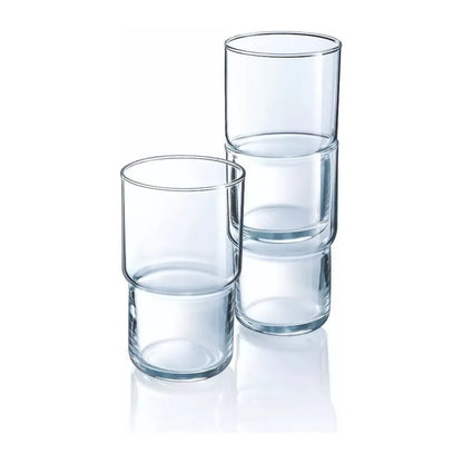 Funambule - Juego De 6 Vasos Apilables De Vidrio De 320 ml