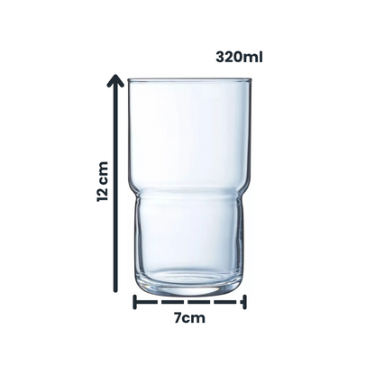 Funambule - Juego De 6 Vasos Apilables De Vidrio De 320 ml