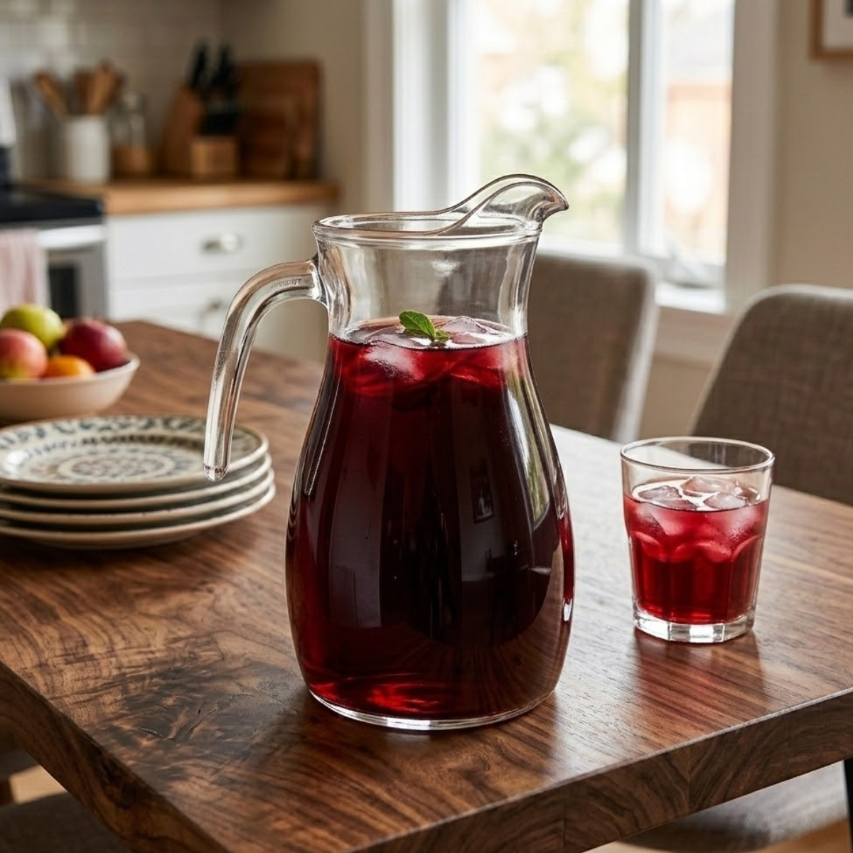 jarra de vidrio de 1500 ml el agua de sabor y jugo de naranja