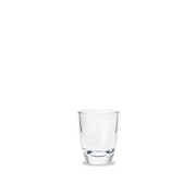 caballitos de vidrio con base gruesa para tequila, ron, mezcal y gin