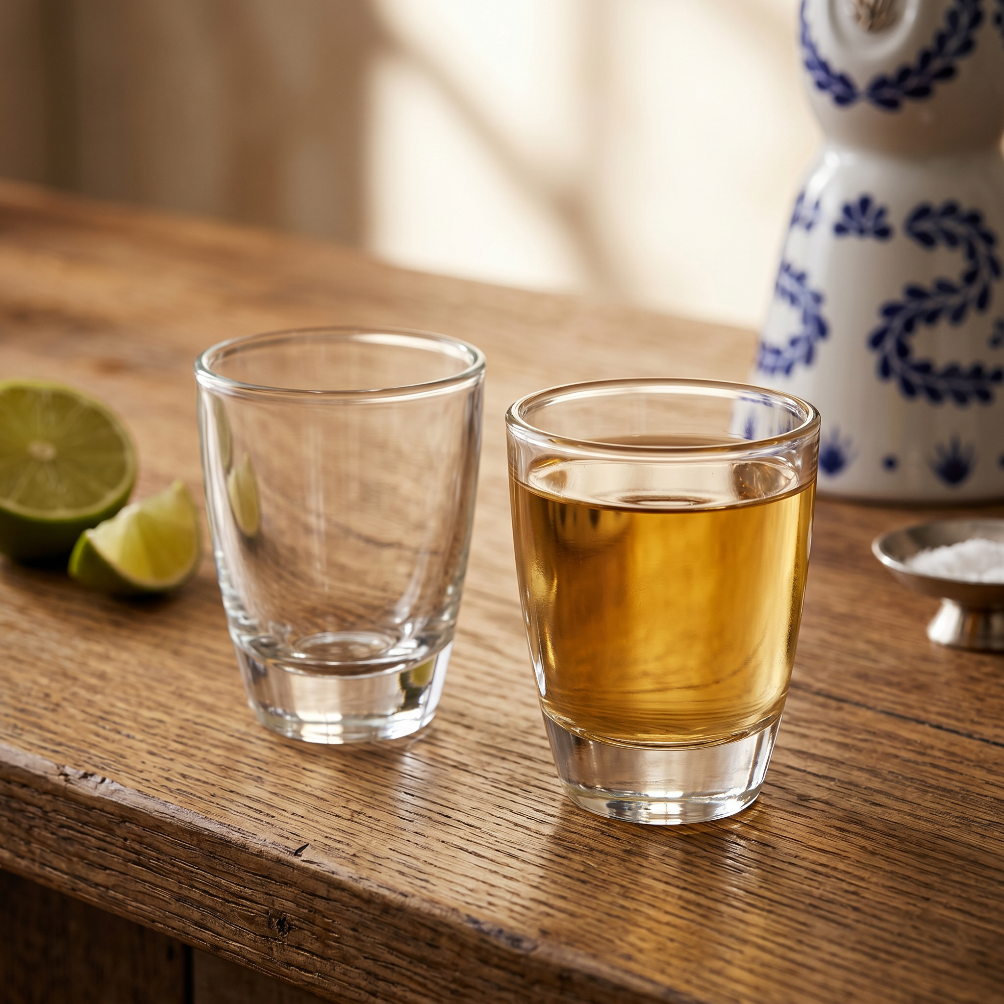 juego de 6 tequileros de vidrio para uso diario marca europea alpi estilo moderno y clasico
