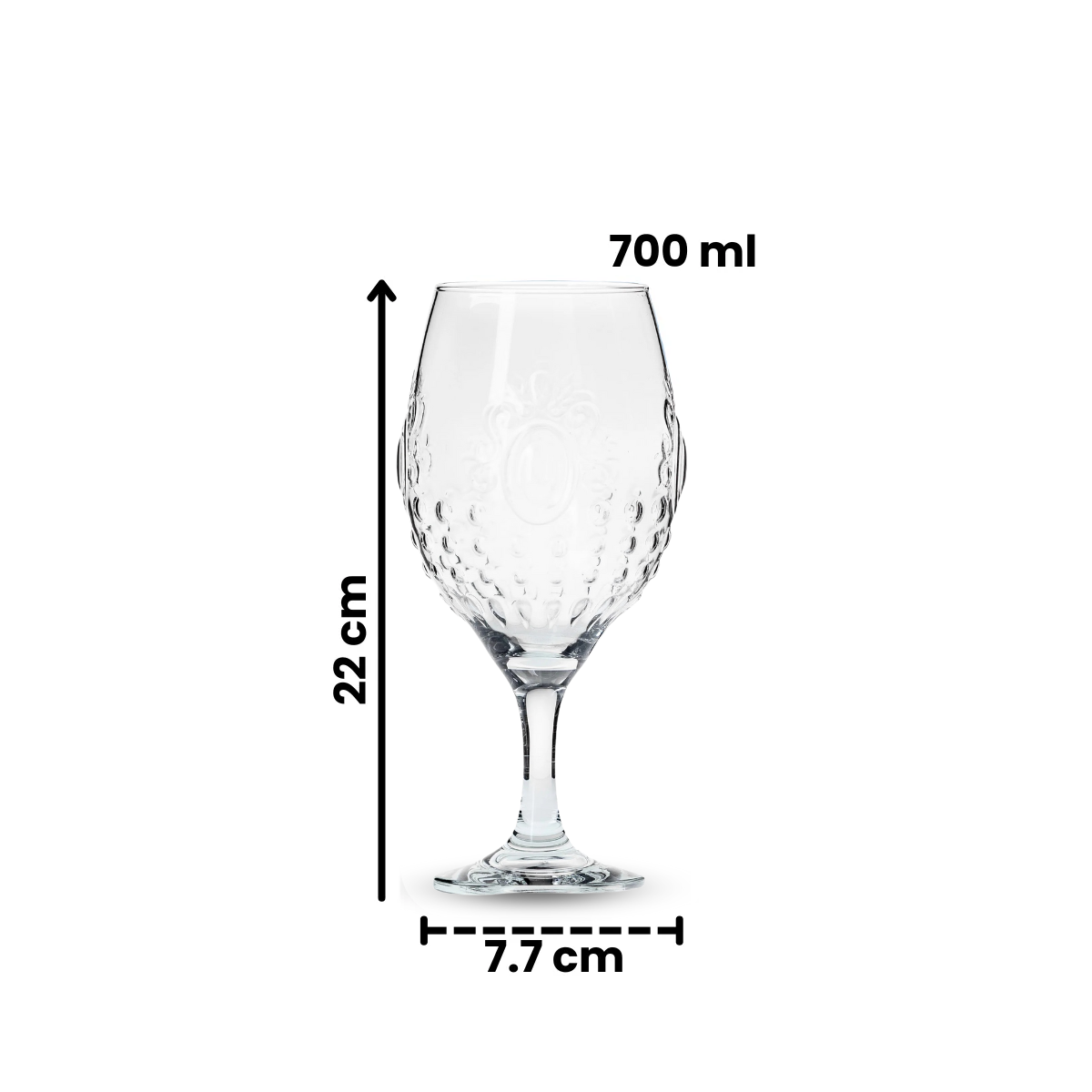 Baroque - Juego De 6 Copas De Vidrio 700 Ml