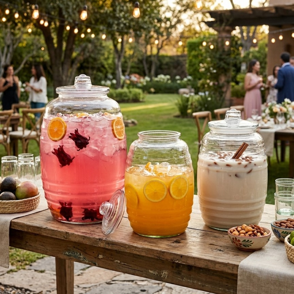 barril vitrolero de vidrio de varias capacidades para uso en eventos o fiestas con amigos o conocidos