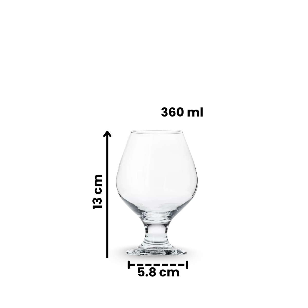 Cognac - Juego De 6 Copas Para Brandy 360 Ml.