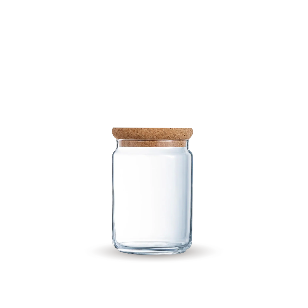 Frasco de 1L vidrio pure jar con tapa de corcho para almacenar cereales