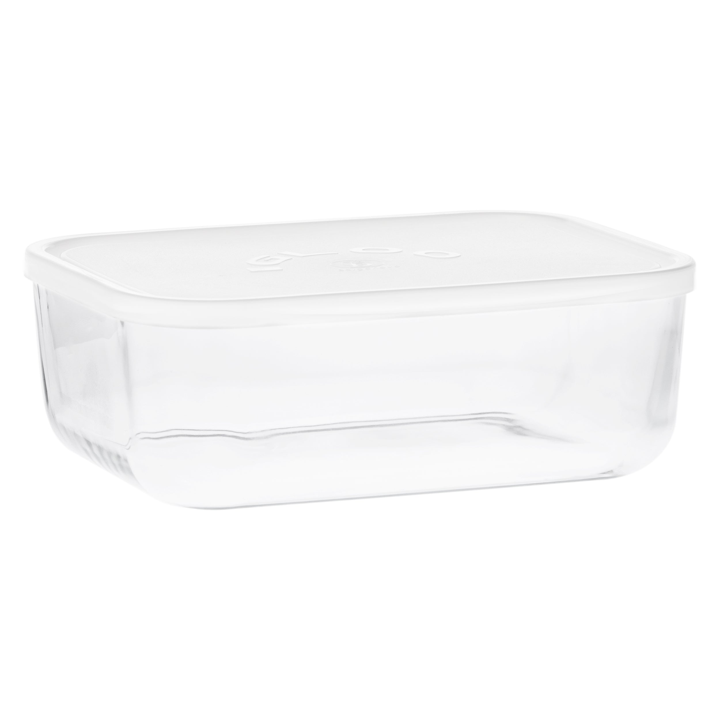 Igloo - Contenedor Rectangular de Vidrio con Tapa.