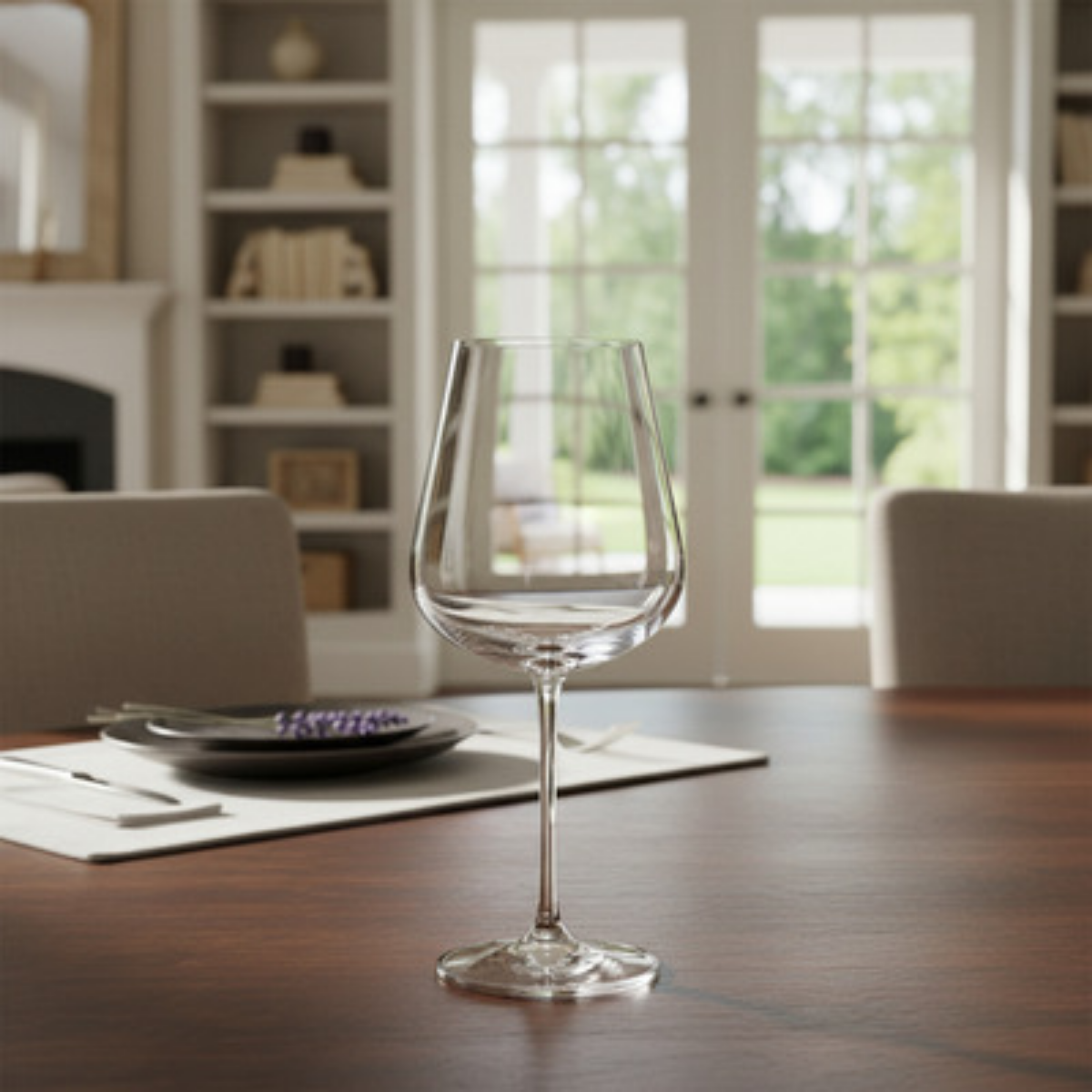 Copa Ardea 670 ml para vino tinto en comedor moderno, cristalería elegante para uso en casa.