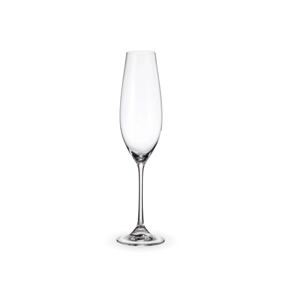 Copa Columba flauta de vidrio 260 ml transparente ideal para champán y vinos espumosos.