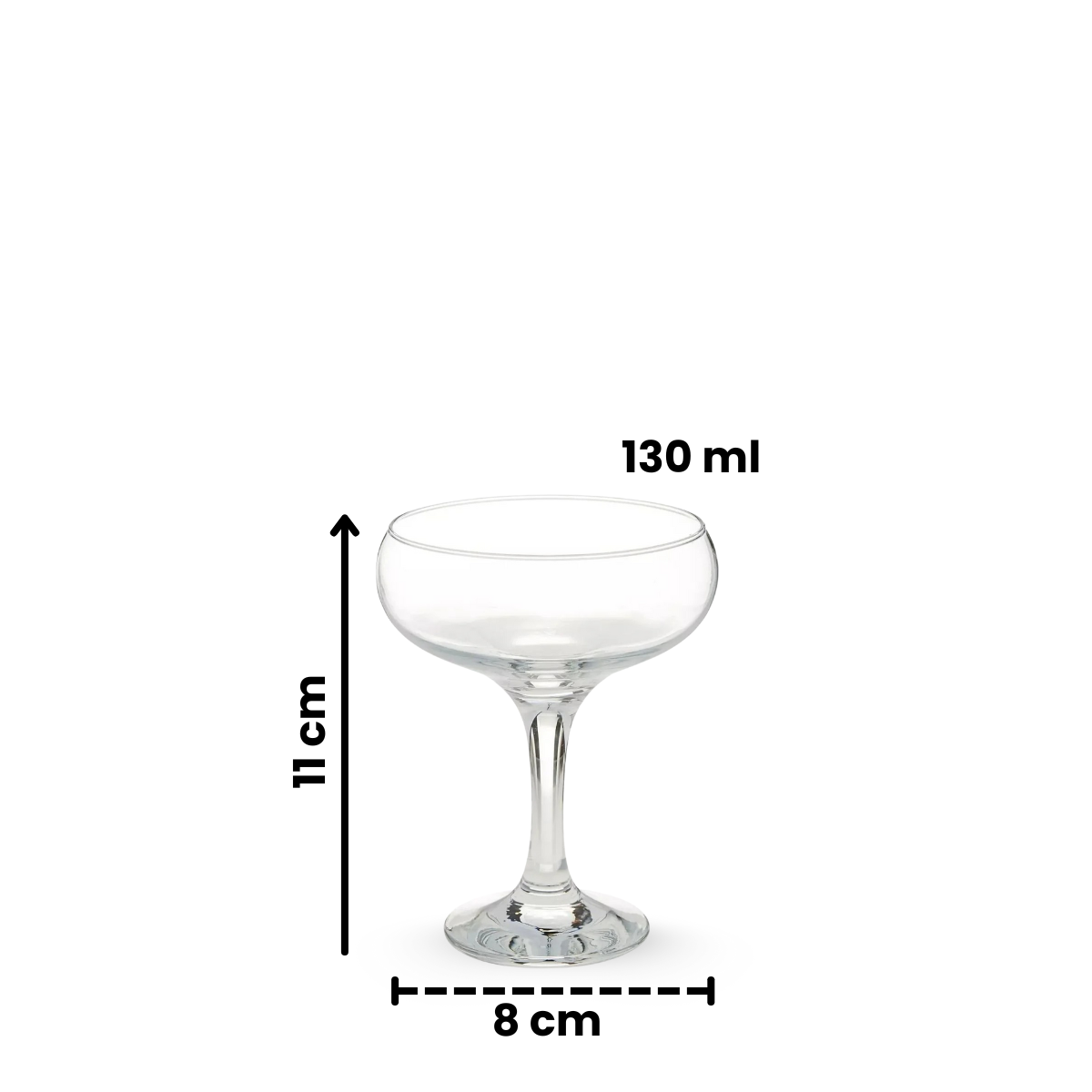 Kuppi Champagna - Juego de 6 copas de Vidrio 130 ml