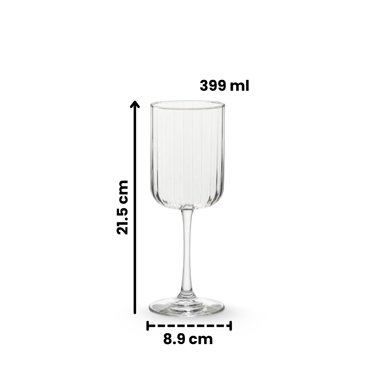 Panello - Juego 2 Copas Copas Vino Vidrio 399 ML