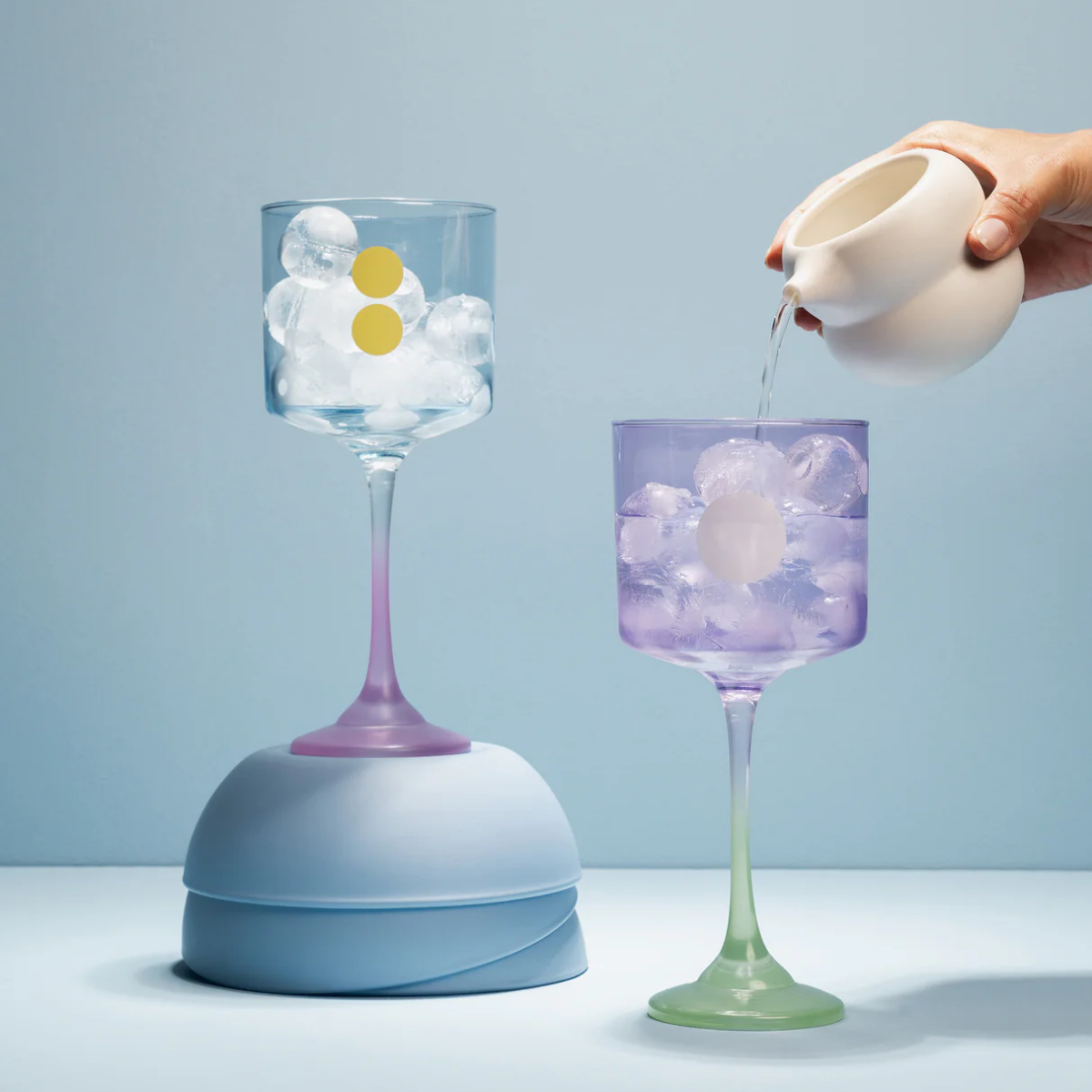 Rio Soft Color TOY - Juego de Copas de Vidrio Soft Color – Diseño Moderno y Contemporáneo