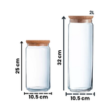 Pure Jar - Contenedor De Vidrio Con Tapa De Corcho