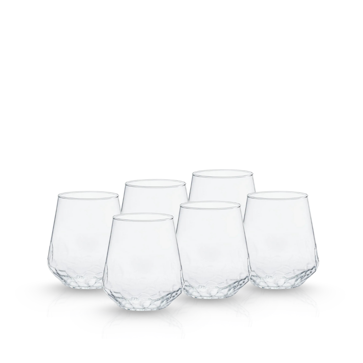 Glacier – Juego de Vasos de Vidrio Texturizado 207 ml Estilo Moderno