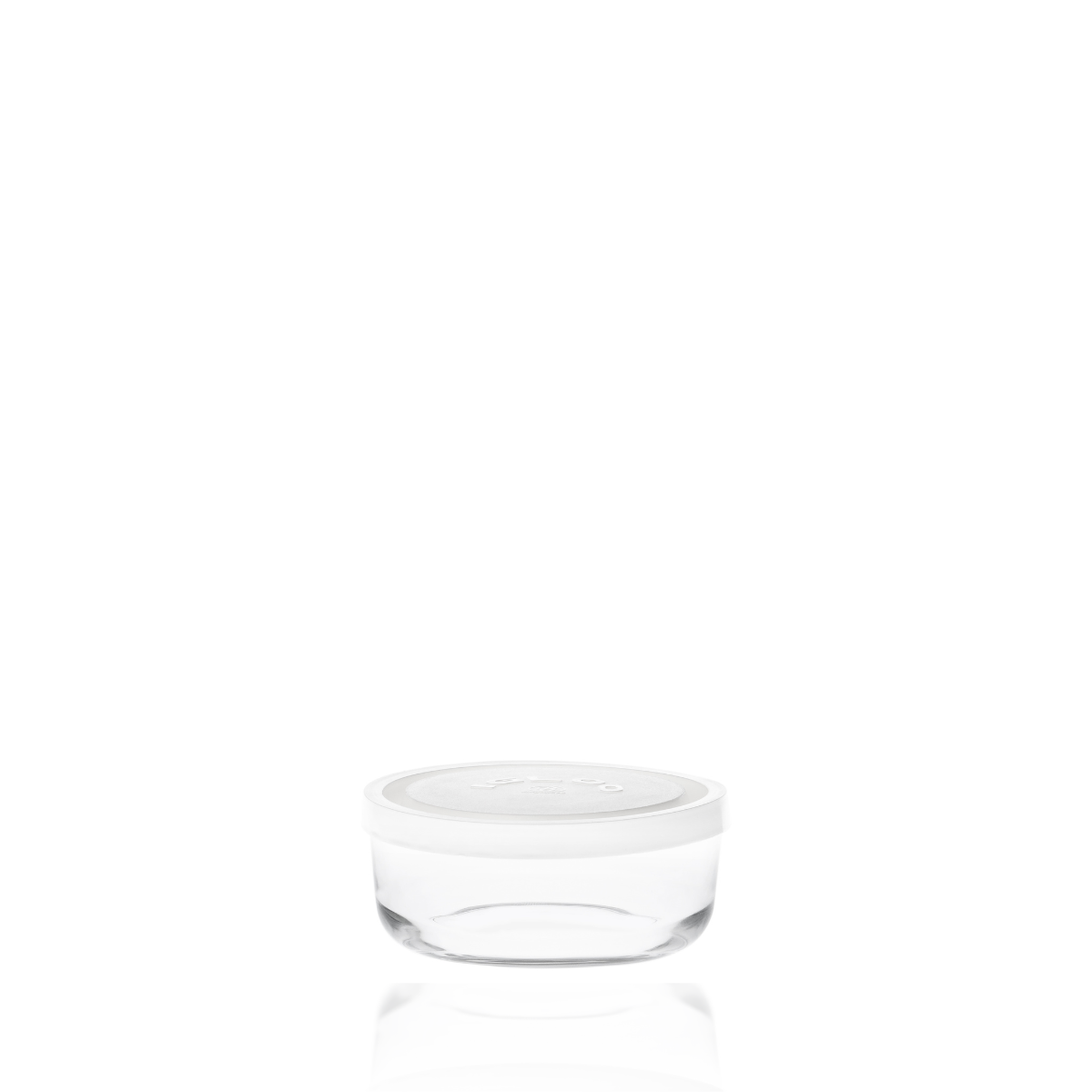igloo circle frasco chico de vidrio redodno para pastelillos o salsas de 320 ml
