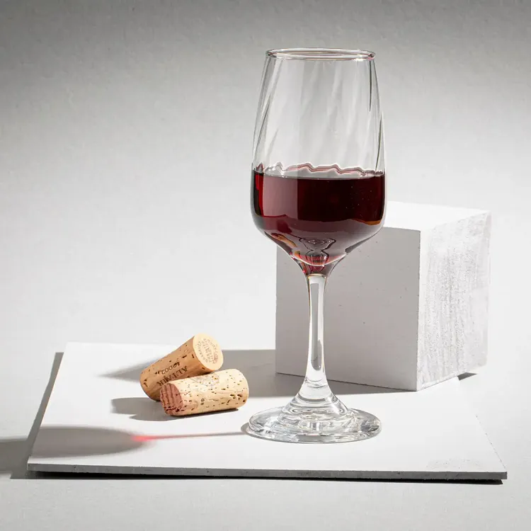 Lombardia - Juego de Copas de Vidrio 371 ml y 225 ml – Vino Tinto y Champaña Elegante