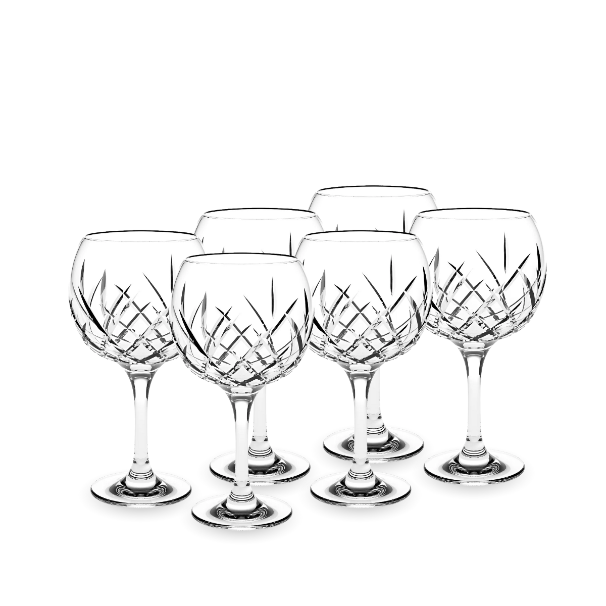 Rococo - Juego De 6 Copas Vidrio Para Gin.