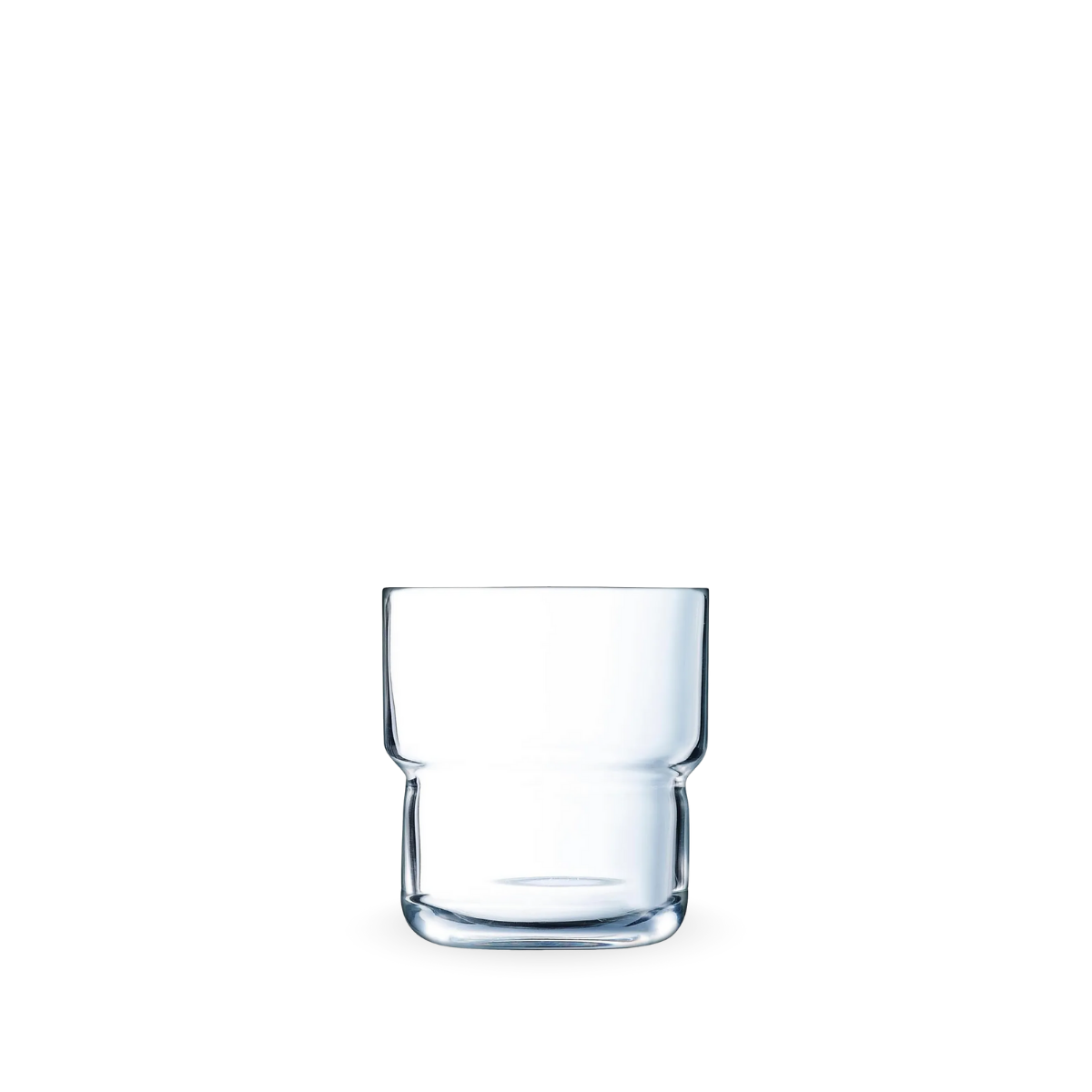 Vaso bajo de vidrio Amalfi apilable de 330 ml