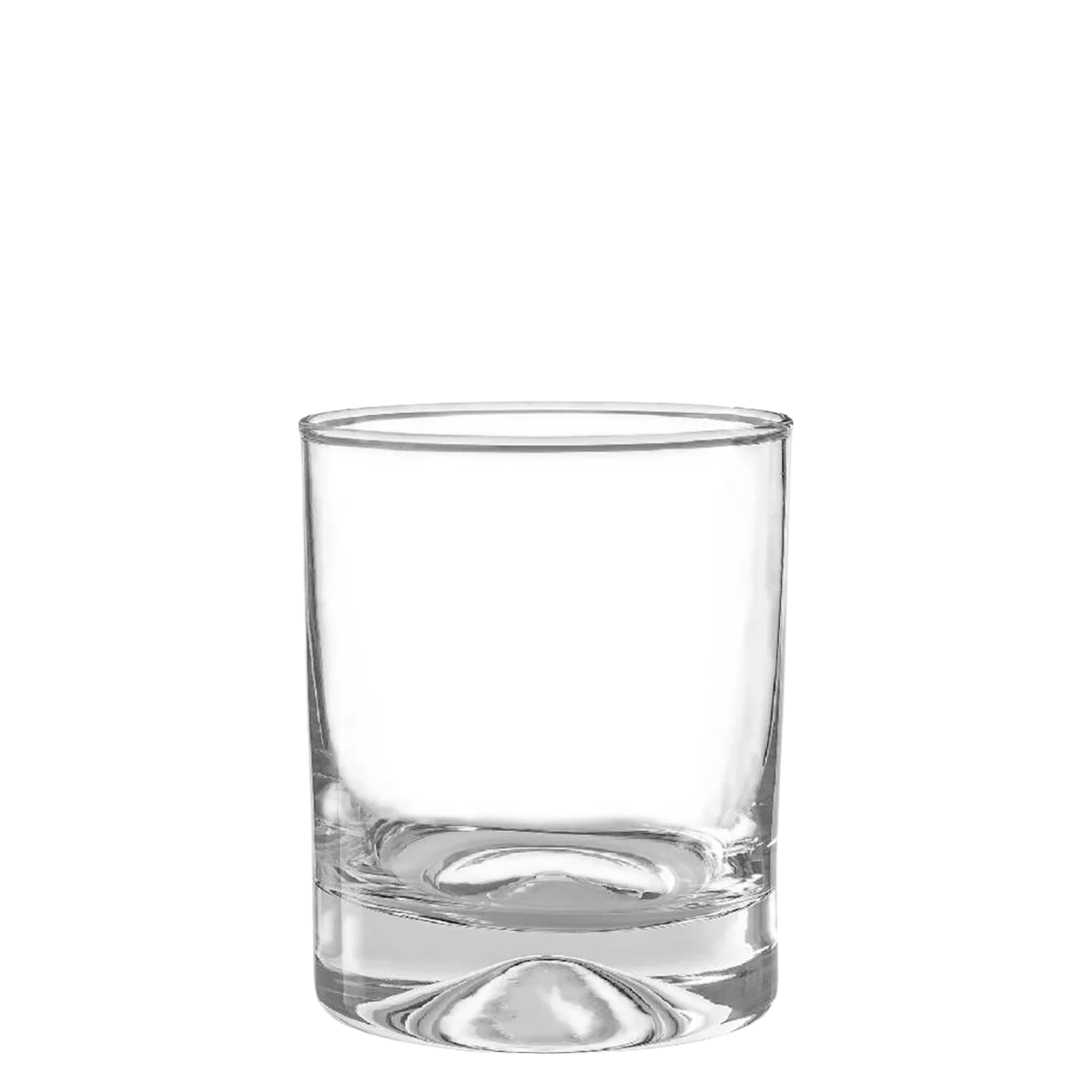 Vaso bajo Manhatan de vidrio individual con base gruesa y diseño moderno