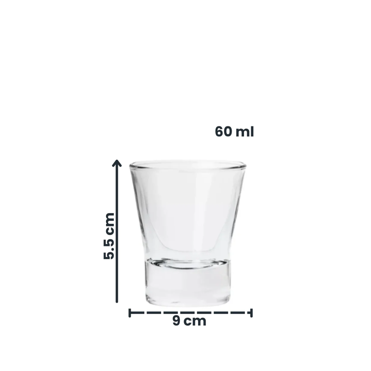 capacidades y medidas de tequileros de 60 ml para shots o  chupitos.