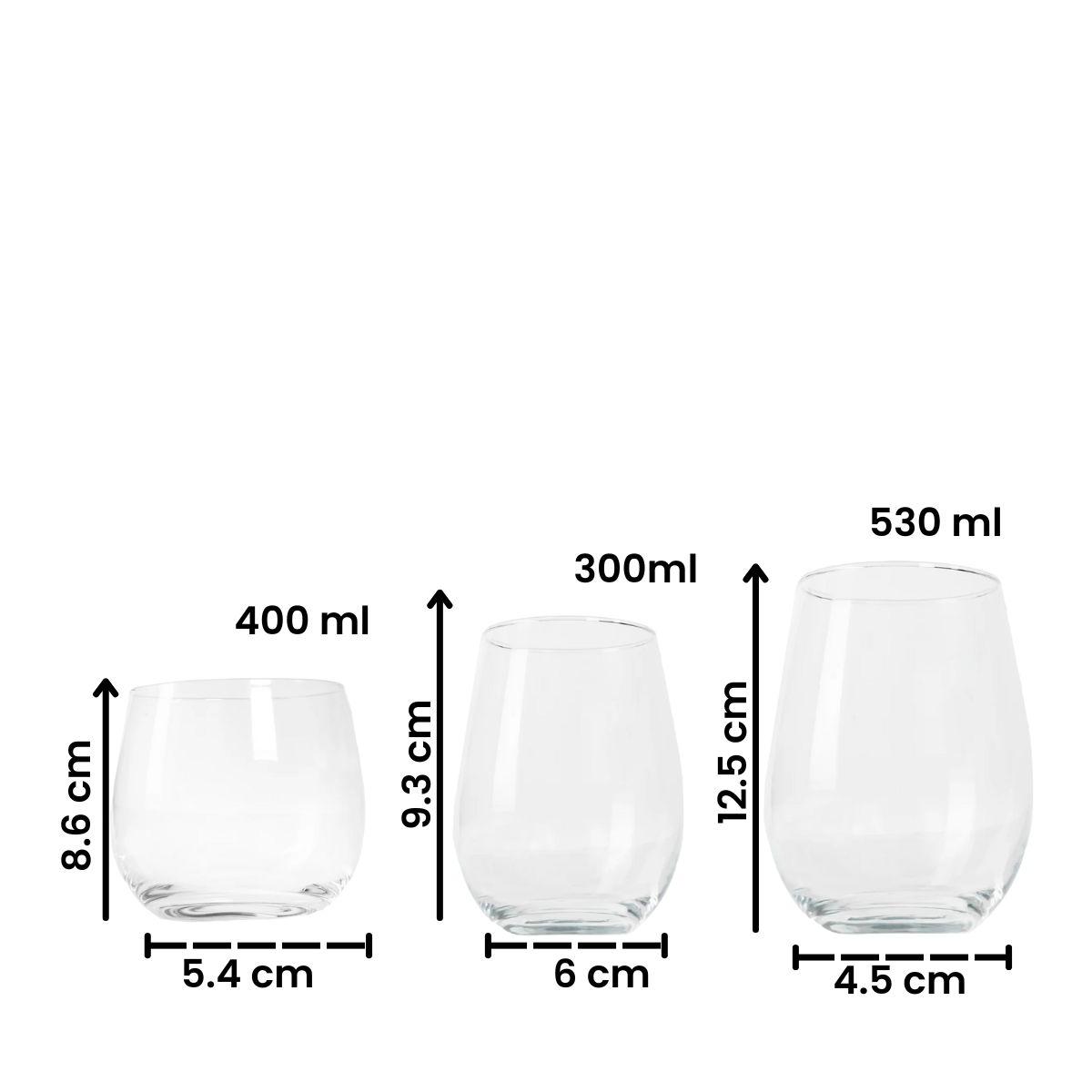 Napoli - Juego De 6 Vasos De Vidrio
