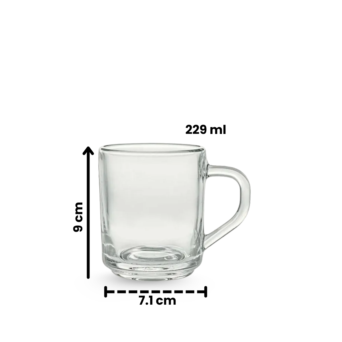 Milano - Juego De 4 Tazas De Vidrio Para Café