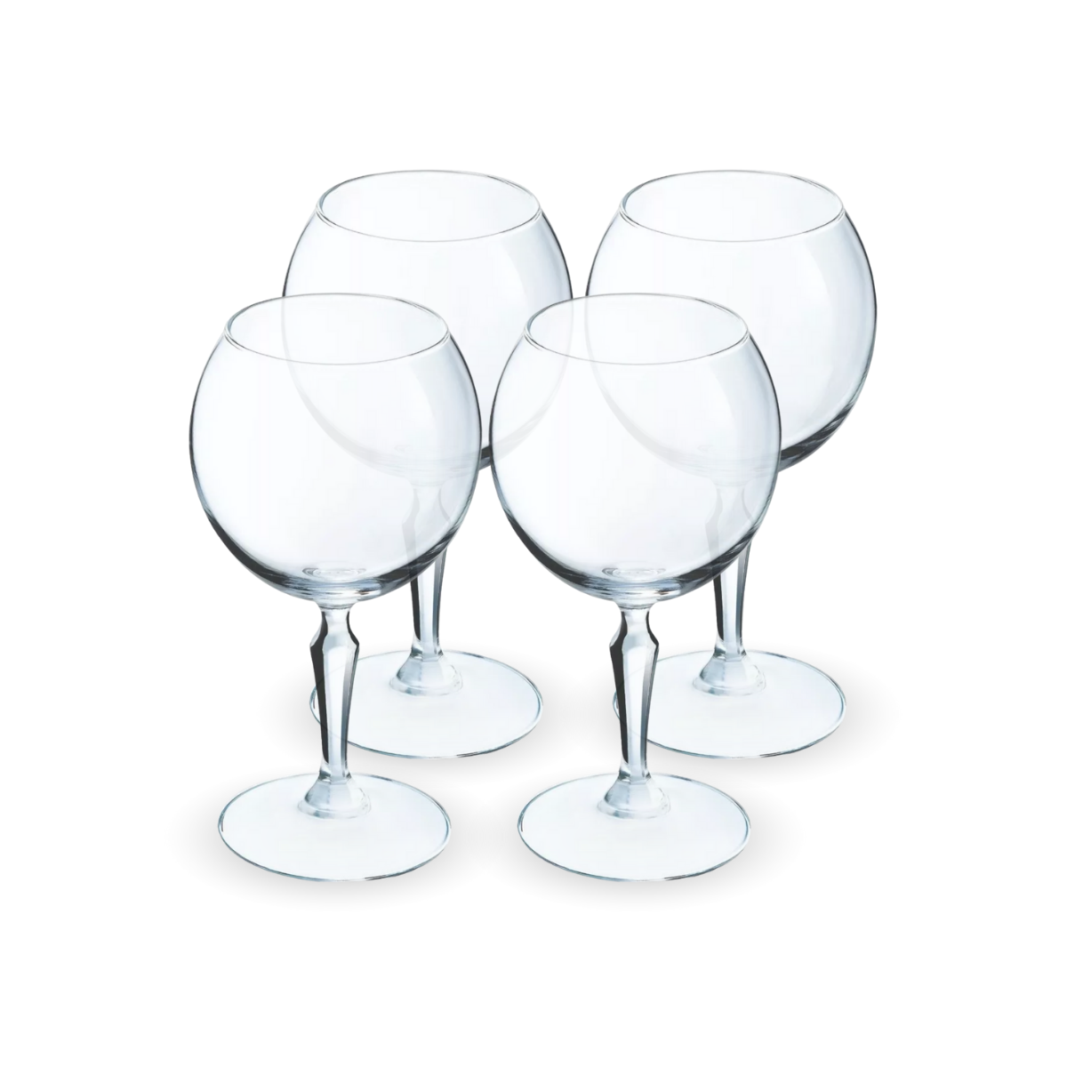 Monti - Juego de Copas de Vidrio de 580 ml – Estilo Elegante Tipo Globo