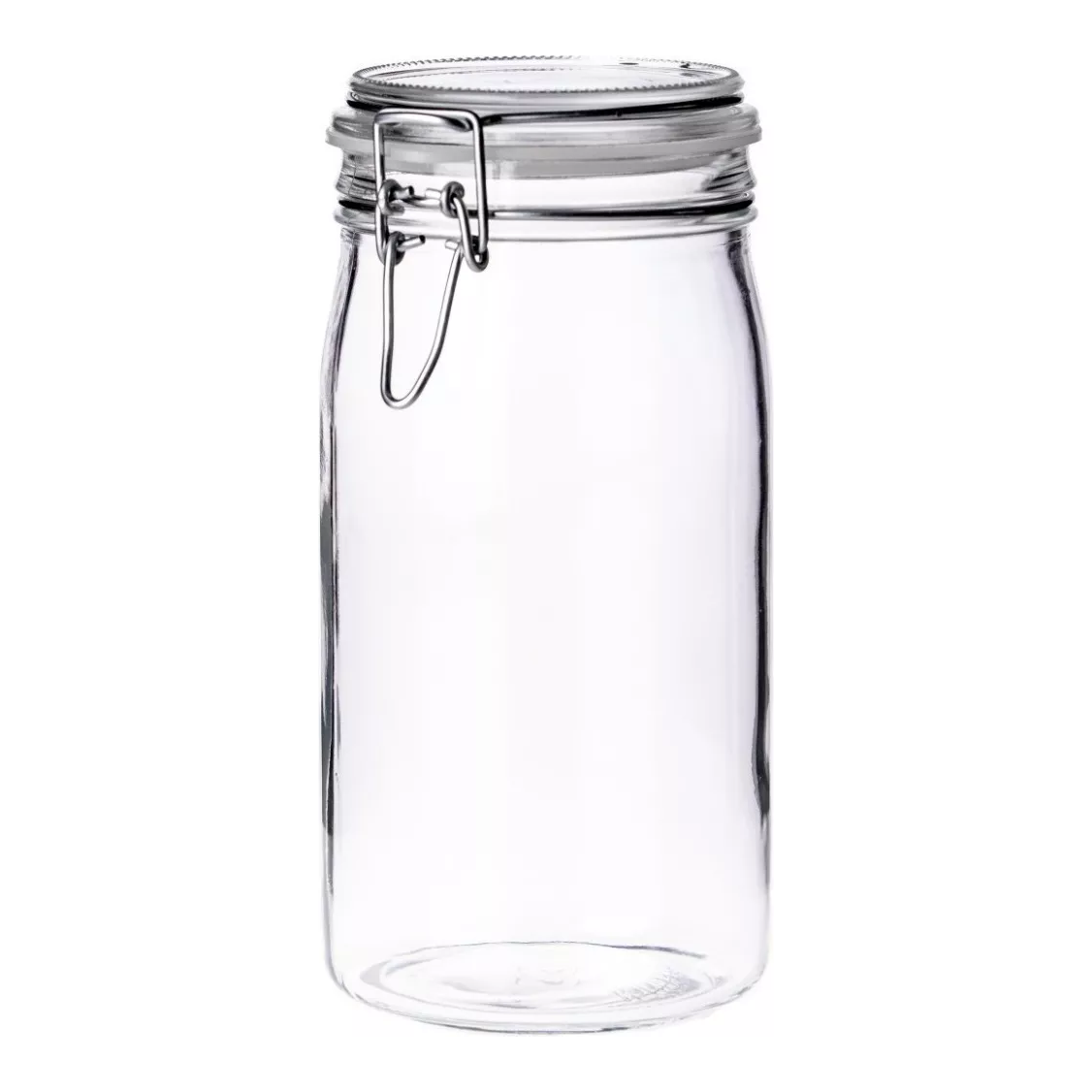 frasco alto de 1500 ml de vidrio con cierre hermetico de clip para despensa o cocina