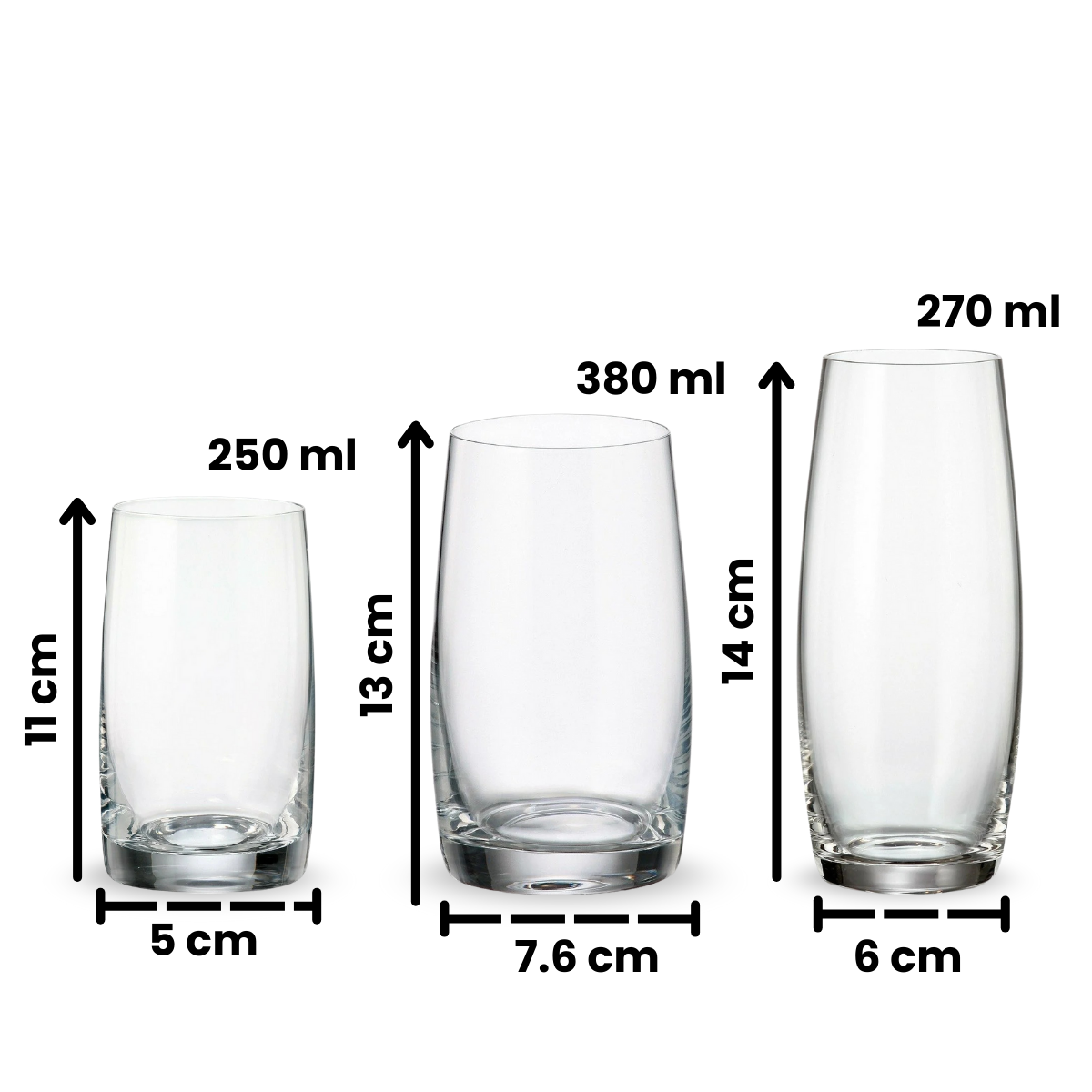 Pavo – Vasos de Vidrio Estilizados para Vino y Cócteles