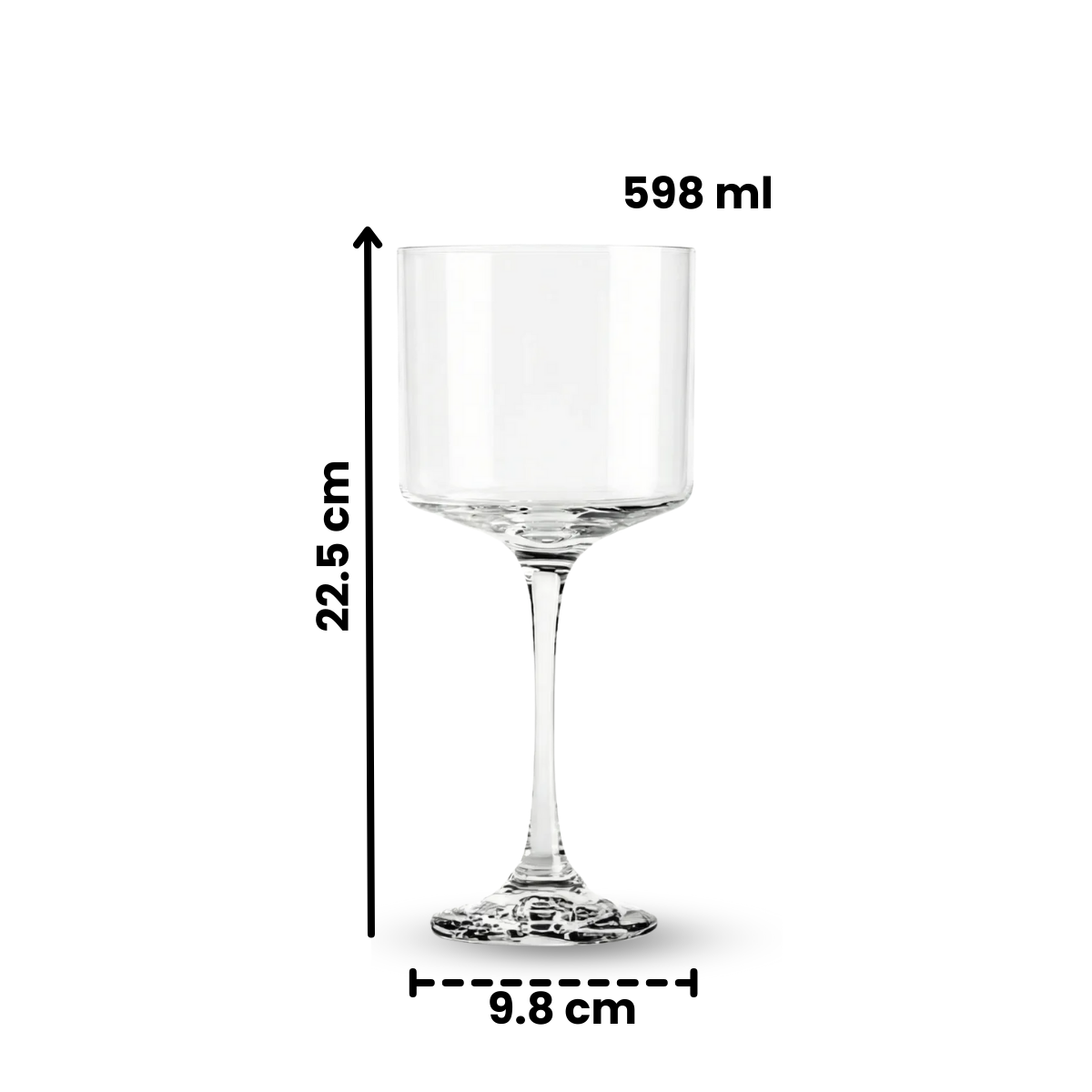 Rio - Juego de 2 Copas de Vidrio 598 ml - Copas para Cócteles Diseño Elegante