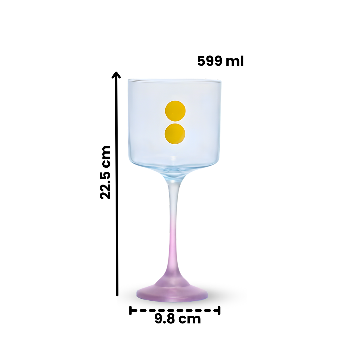 Rio Soft Color TOY - Juego de Copas de Vidrio Soft Color – Diseño Moderno y Contemporáneo