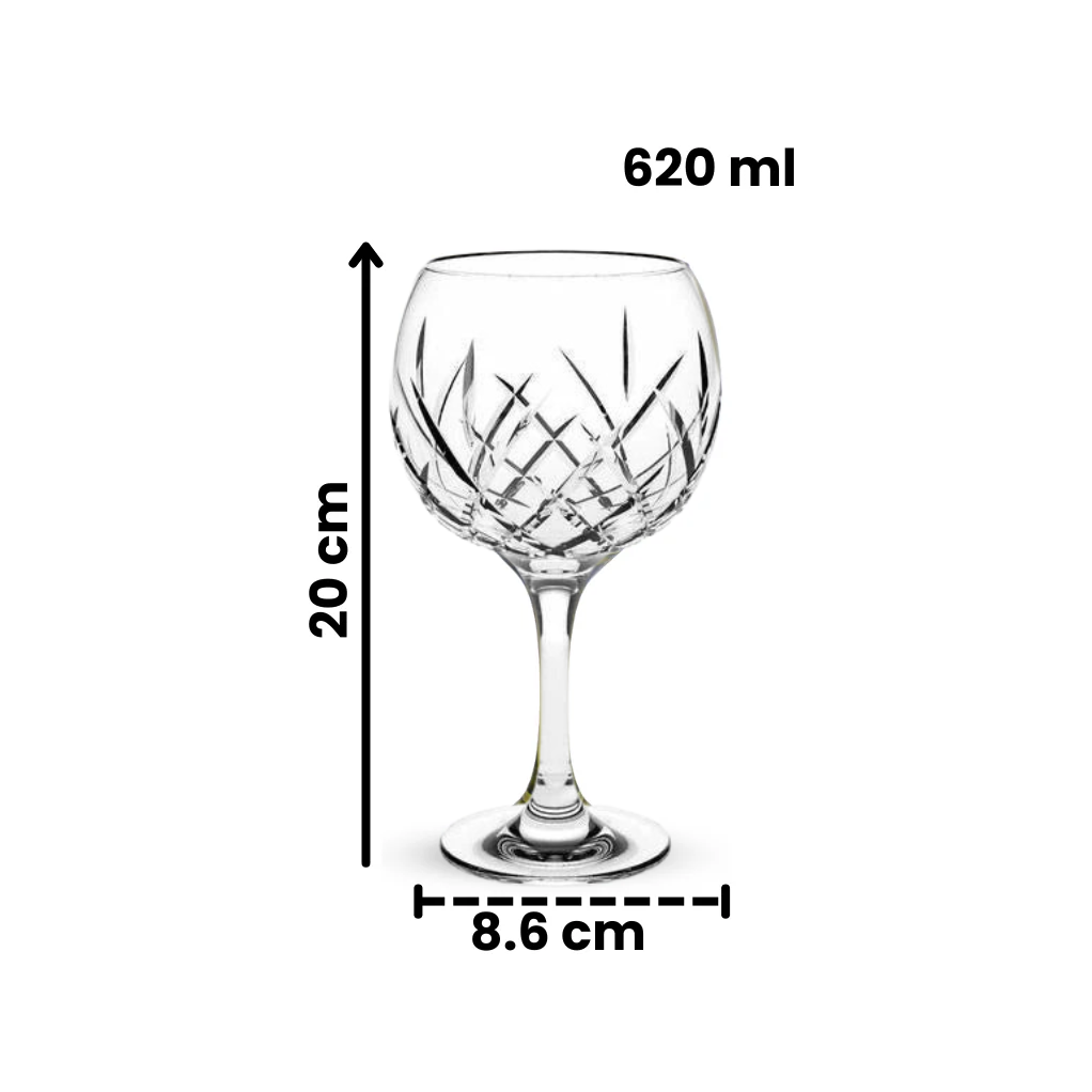 Rococo - Juego De 6 Copas Vidrio Para Gin.