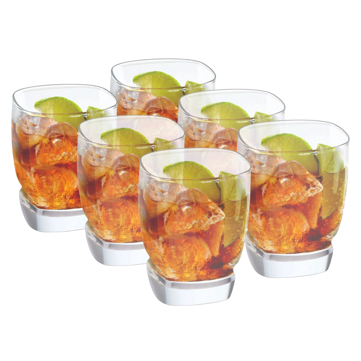 Juego de 6 o 12 vasos de vidrio VanGogh para comidas o cenas.
