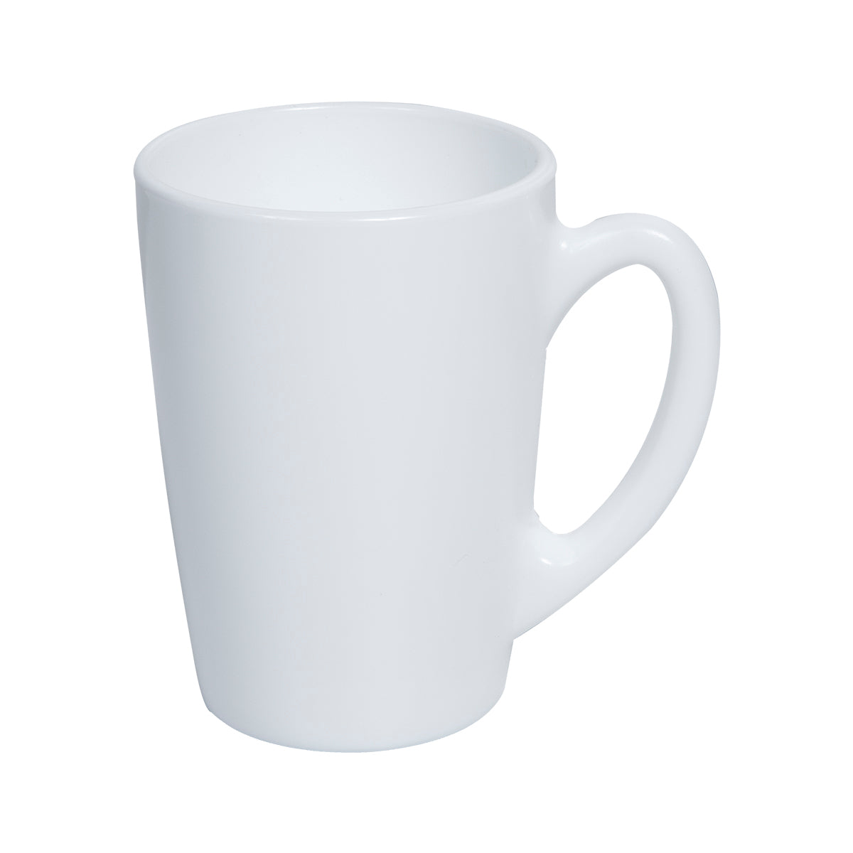Taza de opal blanca Morning de 320 ml, textura suave y elegante ideal para café, té o chocolate caliente.