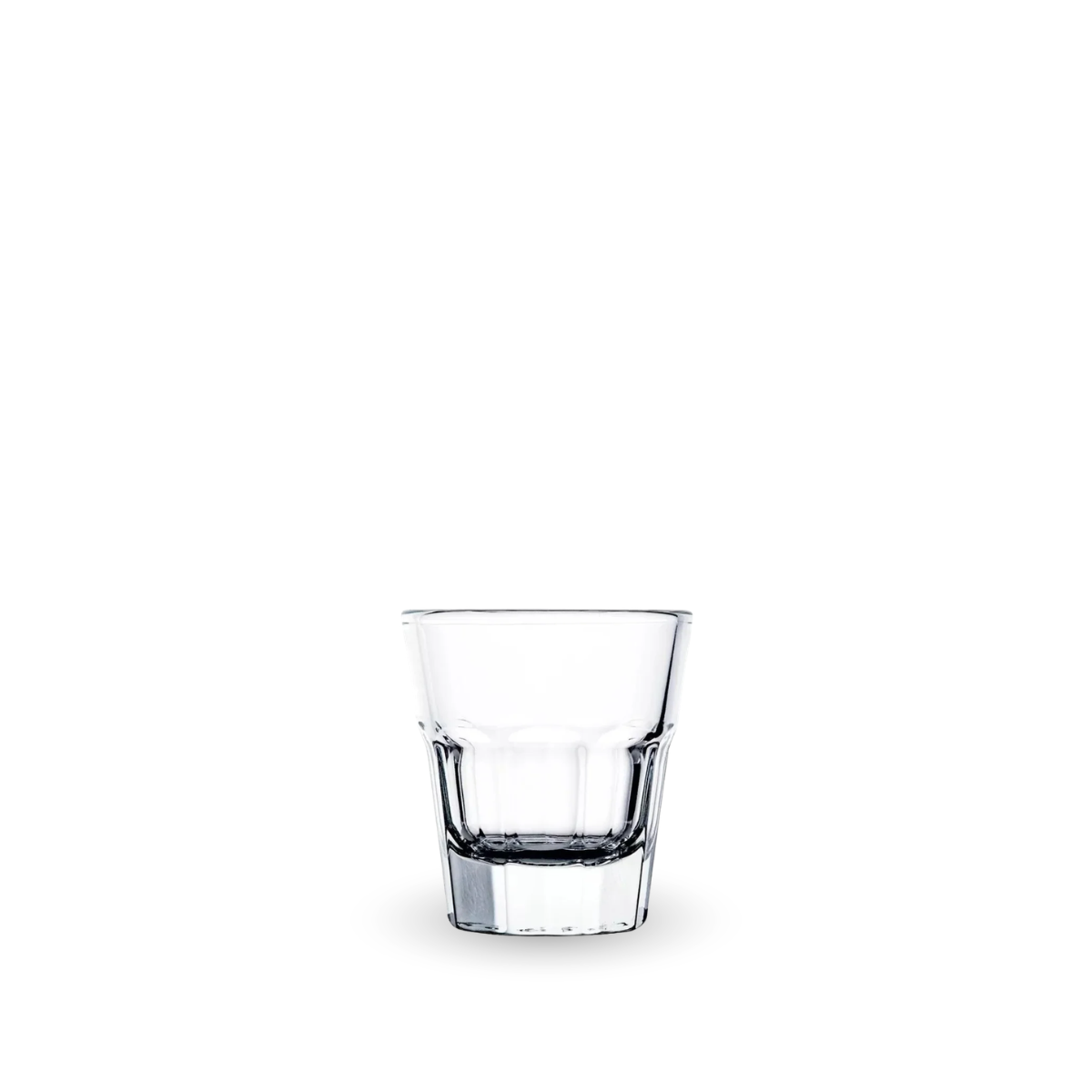 caballitos de vidrio de 42 ml en fondo blanco marca europea