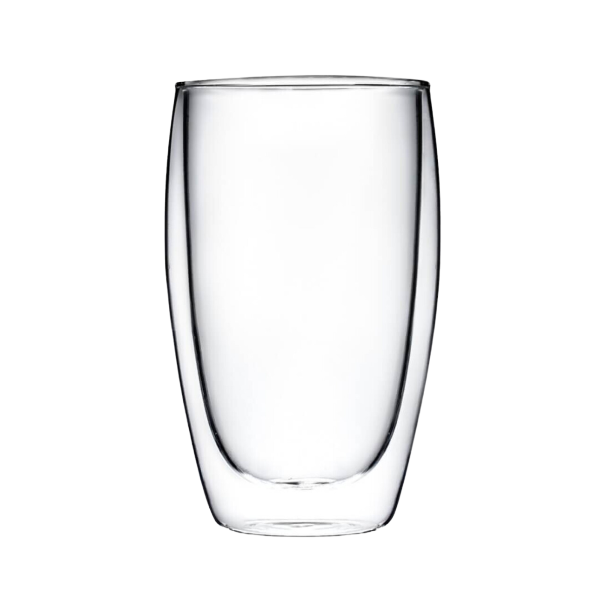 Vaso Doppio alto de vidrio de doble pared para bebidas calientes o frías