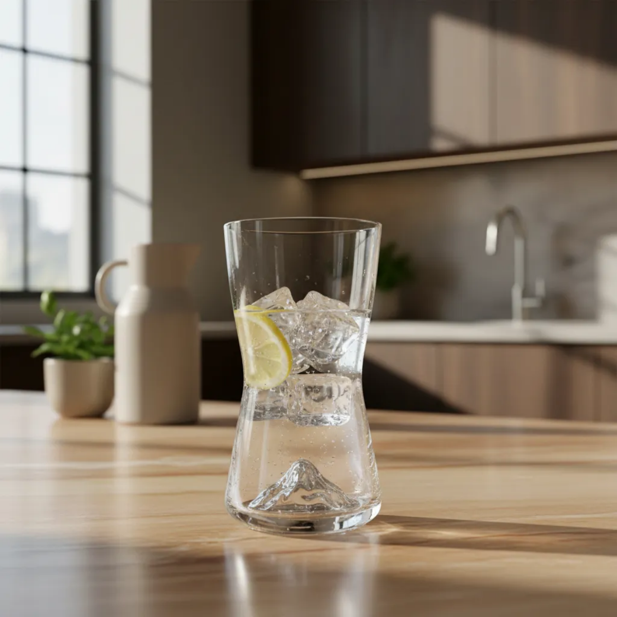 Vaso Palermo K de vidrio transparente para uso diario en el hogar-320ml