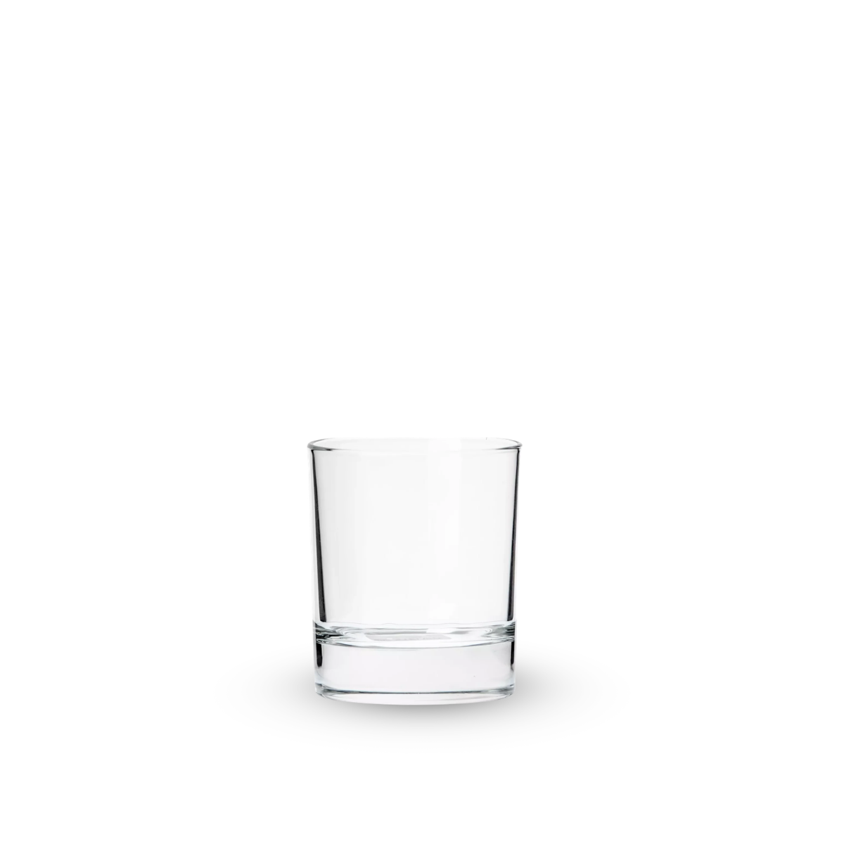 Vaso Stelvio de vidrio 160 ml diseño recto y base sólida