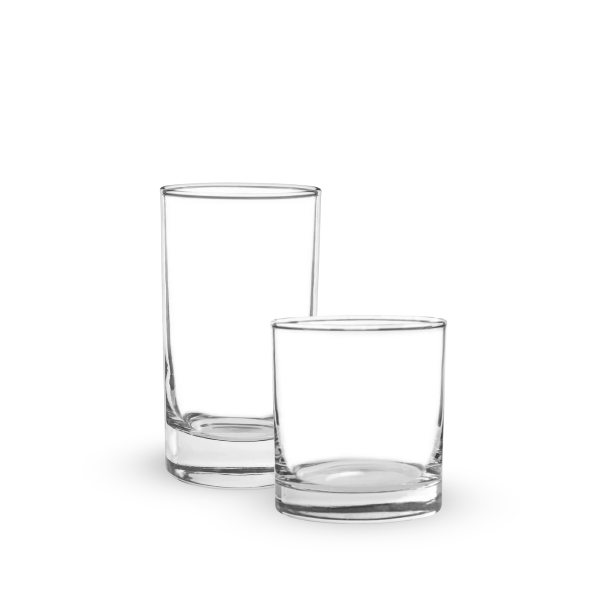 Vasos Lexington de vidrio transparente en formato alto y rocks para bebidas