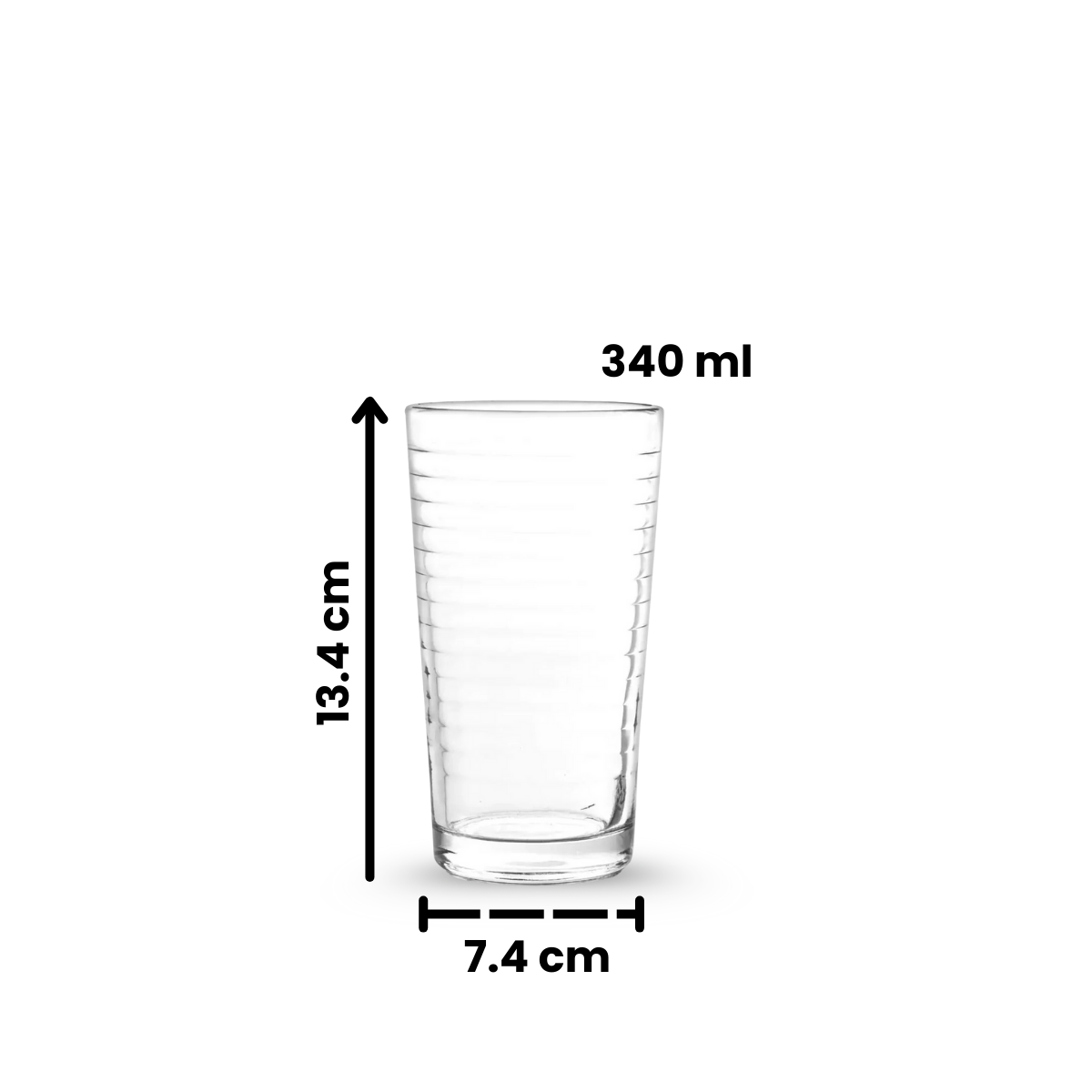 Óptico – Juego de Vasos de Vidrio 340 ml